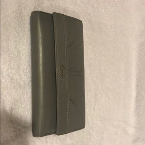 Full-Size Coach Gray Leather Wallet